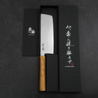 Nakiri AUS-8 Nashiji Manche en Olivier 165mm-[Musashi]-[Couteaux de cuisine japonais]