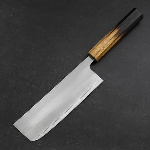 Nakiri AUS-8 Poli Manche Yaki Urushi 165mm-[Musashi]-[Couteaux de cuisine japonais]