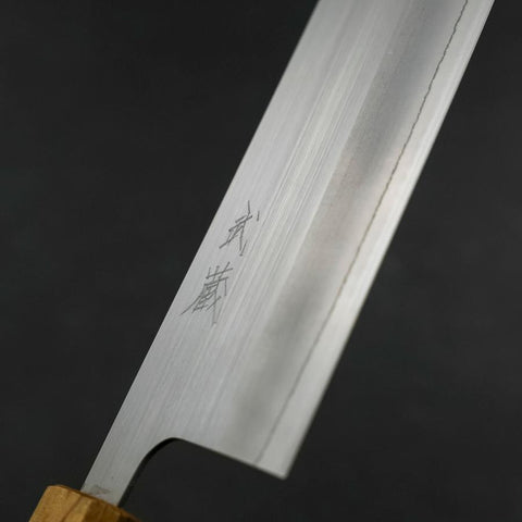 Nakiri AUS-8 Polished Manche Yaki Urushi 165mm-[Musashi]-[Couteaux de cuisine japonais]