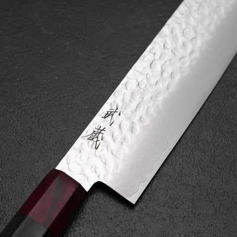 Nakiri AUS-8 Tsuchime Damast Manche en Pakka 165mm-[Musashi]-[Couteaux de cuisine japonais]
