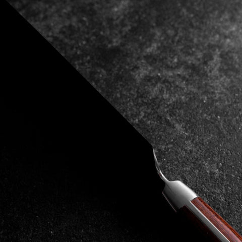 Nakiri AUS-8 Tsuchime Western Mahogany Handle 165mm (6.5”)-[Musashi]-[Japanese-Kitchen-Knives]