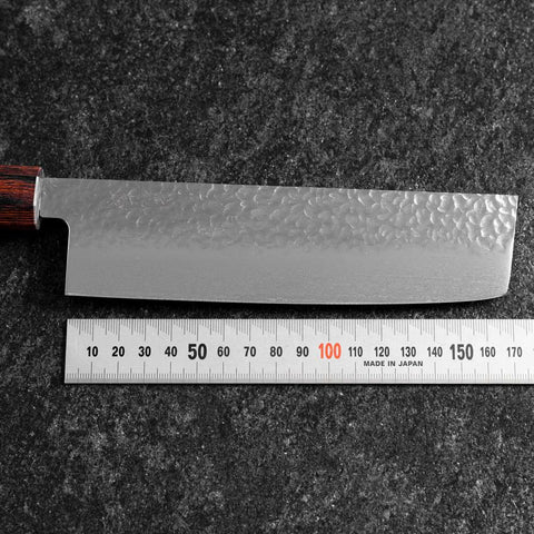 Nakiri AUS-8 Tsuchime Manche en Acajou 165mm-[Musashi]-[Couteaux de cuisine japonais]