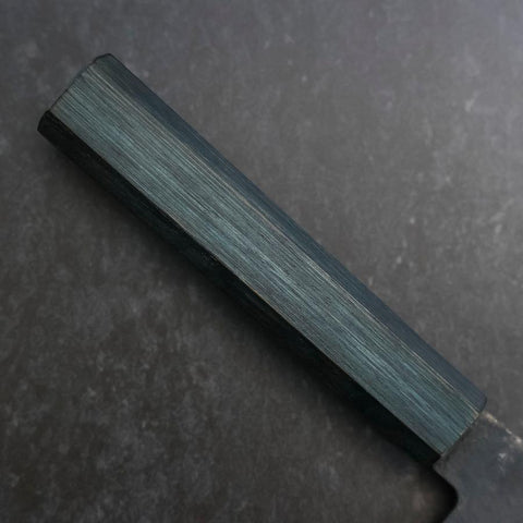 Nakiri Blue Steel #1 Kurouchi Dark Blue Urushi Handle 165mm (6.5”)-[Musashi]-[Couteaux de cuisine japonais]