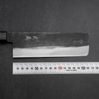 Nakiri Blue Steel #1 Kurouchi Dark Blue Urushi Handle 165mm (6.5”)-[Musashi]-[Couteaux de cuisine japonais]