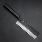 Nakiri Blue Steel #1 Kurouchi Dark Blue Urushi Handle 165mm (6.5”)-[Musashi]-[Couteaux de cuisine japonais]
