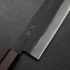 Nakiri Blue Steel #1 Revêtement inox Kurouchi Manche Urushi Pourpre 165mm-[Musashi]-[Couteaux de cuisine japonais]