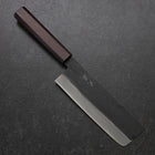 Nakiri Blue Steel #1 Revêtement inox Kurouchi Manche Urushi Pourpre 165mm-[Musashi]-[Couteaux de cuisine japonais]