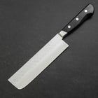 Nakiri Blue Steel #2 Inox Tsuchime Manche Occidental Noir 170mm-[Musashi]-[Couteaux de cuisine japonais]