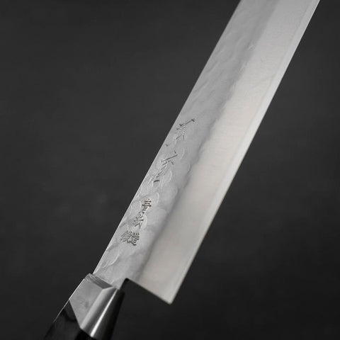 Nakiri Blue Steel #2 Inox Tsuchime Manche Occidental Noir 170mm-[Musashi]-[Couteaux de cuisine japonais]