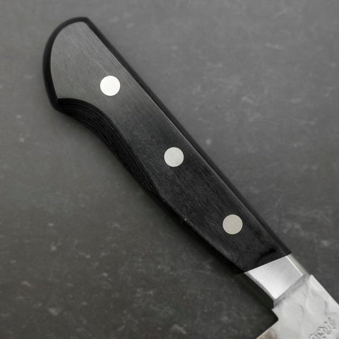 Nakiri Blue Steel #2 Inox Tsuchime Manche Occidental Noir 170mm-[Musashi]-[Couteaux de cuisine japonais]