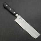 Nakiri Blue Steel #2 Inox Tsuchime Manche Occidental Noir 170mm-[Musashi]-[Couteaux de cuisine japonais]