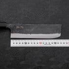 Nakiri Blue Steel #2 Kurouchi Buffalo Teak Handle 165mm (6.5”)-[Musashi]-[Couteaux de cuisine japonais]