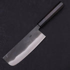 Nakiri Blue Steel #2 Kurouchi Chokin Kappa-Grenouille Manche en Buffle et Ébène 165mm-[Musashi]-[Couteaux de cuisine japonais]