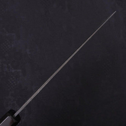 Nakiri Blue Steel #2 Kurouchi Chokin Kappa Pêcheur Endormi Manche en Buffle et Ébène 165mm-[Musashi]-[Couteaux de cuisine japonais]