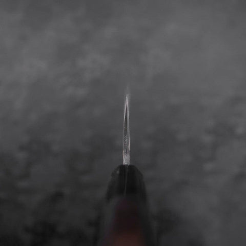 Nakiri Blue Steel #2 Kurouchi Chokin Pagode à Cinq Etages Sakura Manche en Buffle et Ébène 165mm-[Musashi]-[Couteaux de cuisine japonais]