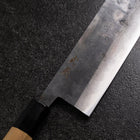 Nakiri Blue Steel #2 Kurouchi Damascus Buffalo Magnolia Handle 165mm (6.5”)-[Musashi]-[Japanese-Kitchen-Knives]