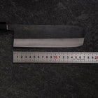 Nakiri Blue Steel #2 Kurouchi Damascus Buffalo Magnolia Handle 165mm (6.5”)-[Musashi]-[Japanese-Kitchen-Knives]