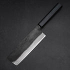 Nakiri Blue Steel #2 Kurouchi Manche Urushi Bleu Sombre 165mm-[Musashi]-[Couteaux de cuisine japonais]