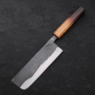 Nakiri Blue Steel #2 Kurouchi Manche Yaki Urushi 165mm-[Musashi]-[Couteaux de cuisine japonais]