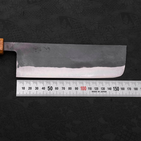 Nakiri Blue Steel #2 Kurouchi Manche Yaki Urushi 165mm-[Musashi]-[Couteaux de cuisine japonais]