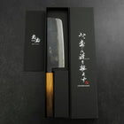 Nakiri Blue Steel #2 Kurouchi Manche Yaki Urushi 165mm-[Musashi]-[Couteaux de cuisine japonais]
