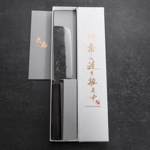 Nakiri Blue Steel #2 Kurouchi Manche en Ébène 120mm-[Musashi]-[Couteaux de cuisine japonais]