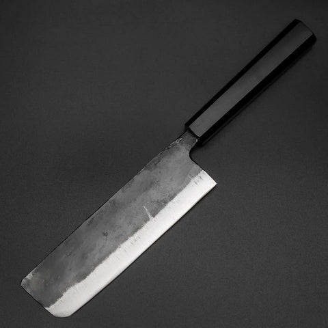 Nakiri Blue Steel #2 Kurouchi Manche en Ébène 170mm-[Musashi]-[Couteaux de cuisine japonais]