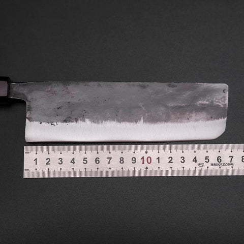 Nakiri Blue Steel #2 Kurouchi Manche en Ébène 170mm-[Musashi]-[Couteaux de cuisine japonais]