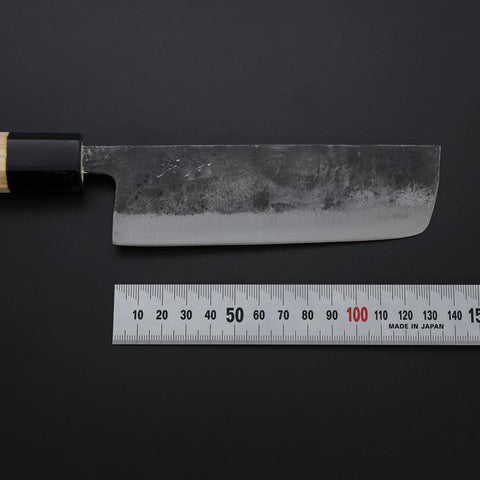 Nakiri Blue Steel #2 Kurouchi Manche en Hinoki 135mm-[Musashi]-[Couteaux de cuisine japonais]