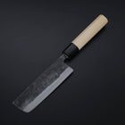 Nakiri Blue Steel #2 Kurouchi Manche en Hinoki 135mm-[Musashi]-[Couteaux de cuisine japonais]