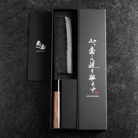 Nakiri Blue Steel #2 Kurouchi Manche en Noyer 165mm-[Musashi]-[Couteaux de cuisine japonais]