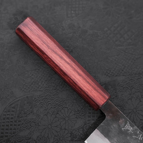 Nakiri Blue Steel #2 Kurouchi Purple Urushi Handle 165mm (6.5”)-[Musashi]-[Couteaux de cuisine japonais]