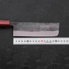 Nakiri Blue Steel #2 Kurouchi Purple Urushi Handle 165mm (6.5”)-[Musashi]-[Couteaux de cuisine japonais]