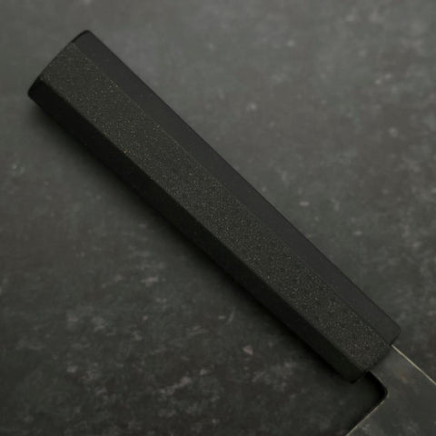 Nakiri Blue Steel #2 Revêtement Inox Kurouchi Manche en Caoutchouc 165mm-[Musashi]-[Couteaux de cuisine japonais]