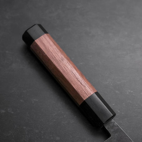 Nakiri Blue Steel #2 Revêtement Inox Kurouchi Manche en Noyer 165mm-[Musashi]-[Couteaux de cuisine japonais]