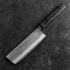 Nakiri Blue Steel #2 Revêtement inox Nashiji Manche Ishime Noir 165mm-[Musashi]-[Couteaux de cuisine japonais]