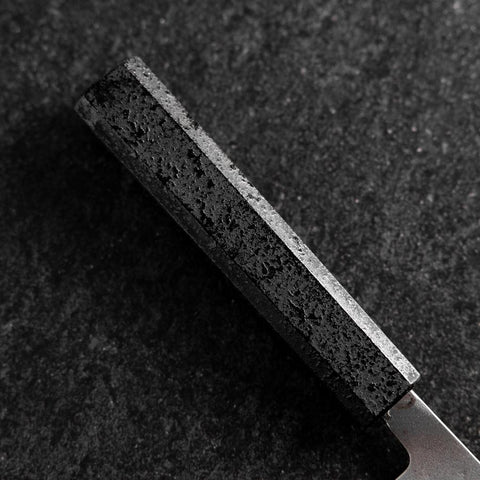 Nakiri Blue Steel #2 Revêtement inox Nashiji Manche Ishime Noir 165mm-[Musashi]-[Couteaux de cuisine japonais]