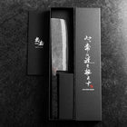 Nakiri Blue Steel #2 Revêtement inox Nashiji Manche Ishime Noir 165mm-[Musashi]-[Couteaux de cuisine japonais]