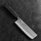 Nakiri Blue Steel #2 Revêtement inox Nashiji Manche Ishime Noir 165mm-[Musashi]-[Couteaux de cuisine japonais]