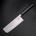 Nakiri Blue Steel #2 Revêtement inox Nashiji Manche Urushi Bleu Sombre 165mm-[Musashi]-[Couteaux de cuisine japonais]