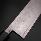 Nakiri Blue Steel #2 Revêtement inox Nashiji Manche Urushi Bleu Sombre 165mm-[Musashi]-[Couteaux de cuisine japonais]