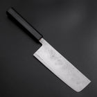 Nakiri Blue Steel #2 Revêtement inox Nashiji Manche Urushi Bleu Sombre 165mm-[Musashi]-[Couteaux de cuisine japonais]