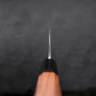 Nakiri Blue Steel #2 Stainless Clad Nashiji Buffalo Teak Handle 165mm (6.5”)-[Musashi]-[Couteaux de cuisine japonais]