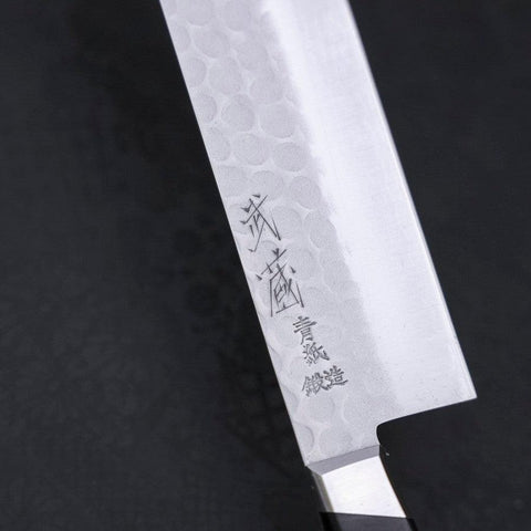 Nakiri Blue Steel #2 Tsuchime Revêtement Inox Manche Occidental Noir 165mm-[Musashi]-[Couteaux de cuisine japonais]