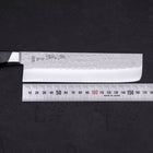 Nakiri Blue Steel #2 Tsuchime Revêtement Inox Manche Occidental Noir 165mm-[Musashi]-[Couteaux de cuisine japonais]