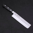 Nakiri Blue Steel #2 Tsuchime Revêtement Inox Manche Occidental Noir 165mm-[Musashi]-[Couteaux de cuisine japonais]