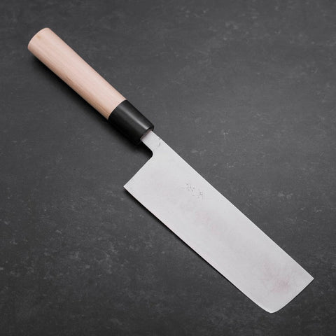 Nakiri Blue Super Damas Manche Buffle et Magnolia 165mm-[Musashi]-[Couteaux de cuisine japonais]