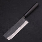 Nakiri Blue Super Kurouchi Manche en Buffle et Ébène 165mm-[Musashi]-[Couteaux de cuisine japonais]