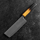 Nakiri Blue Super Poli Manche Yaki Urushi 165mm-[Musashi]-[Couteaux de cuisine japonais]