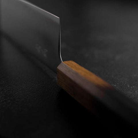 Nakiri Blue Super Poli Manche Yaki Urushi 165mm-[Musashi]-[Couteaux de cuisine japonais]